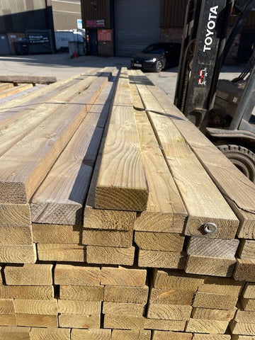 4X2 TREATED C24 DECKING / SHED / FLOOR / ROOF JOIST - 4.8M - £12 EACH