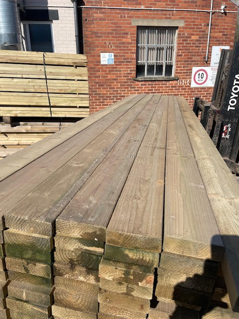 6X2 TREATED TIMBER FLOOR / ROOF / DECKING JOIST GRADED C24 - 4.8M - £17