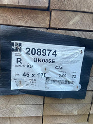 7X2 TREATED DECKING / FLOORING / ROOF JOIST C24 GRADED - 3 METER LENGTH