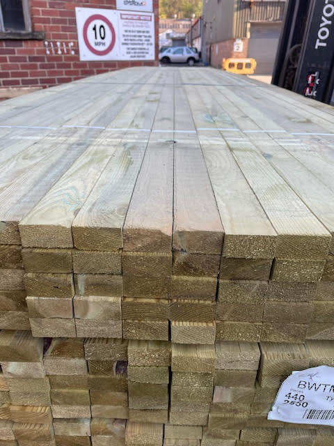 2X1 PRESSURE TREATED ROOFING BATTEN TYPE A - 10 LENGTHS 4.8M - £40