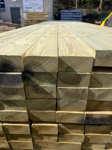 C24 PRESSURE TREATED 4X2 TIMBER JOIST - 4.8M - £12