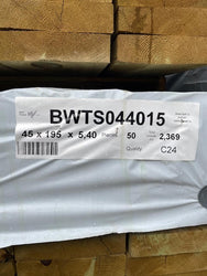 8X2 TREATED TIMBER JOIST C24 STRENGTH GRADED - 5.4M LENGTH - £25 INC VAT