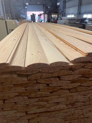 T&G LOGLAP PINE CLADDING - £8 PER LENGTH @ 5.1M