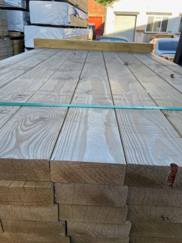 5X2 TREATED TIMBER FLOOR / ROOFING / DECKING JOIST C24 GRADED - 2.4M LENGTH - £8 EACH