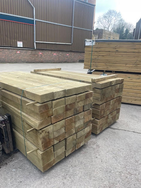 TIMBER GARDEN RAILWAY SLEEPERS - 2.4M LENGTH - £22 EACH!!