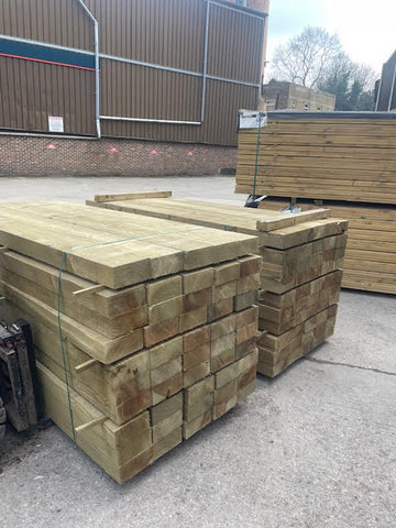 TIMBER GARDEN RAILWAY SLEEPERS - 2.4M LENGTH - £22 EACH!!